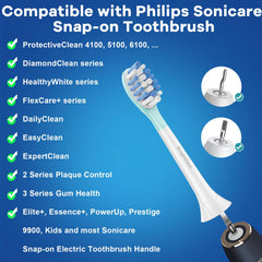 BrightDeal Philips Sonicare replacement heads 6-pack White/Black - product shot 2