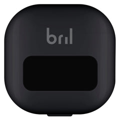 Interior of Bril case showing it fits toothbrushes of all sizes