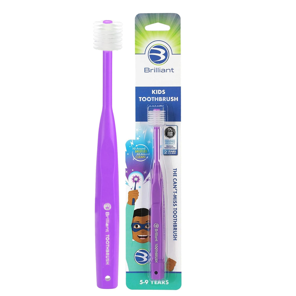 Brilliant Kids Toothbrush purple with 360° round head