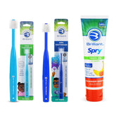 Child toothbrush Sky Blue with 360° round-head design