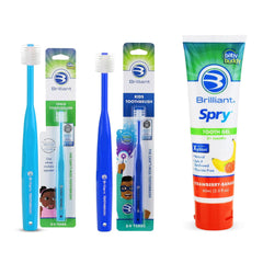 Child toothbrush Sky Blue with 360° round-head design
