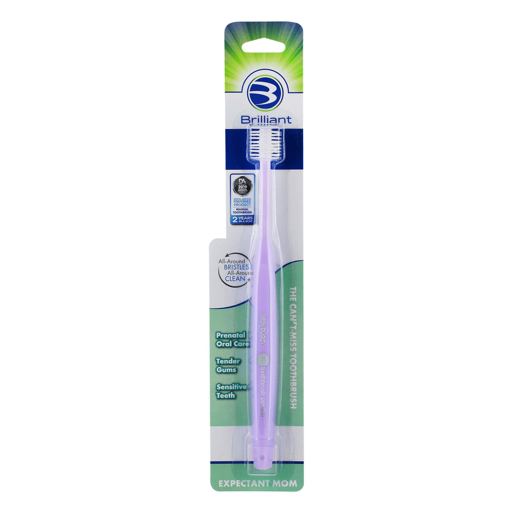Brilliant Oral Care Expectant Mom Toothbrush front view lilac