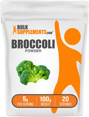 Broccoli powder from florets and stalks