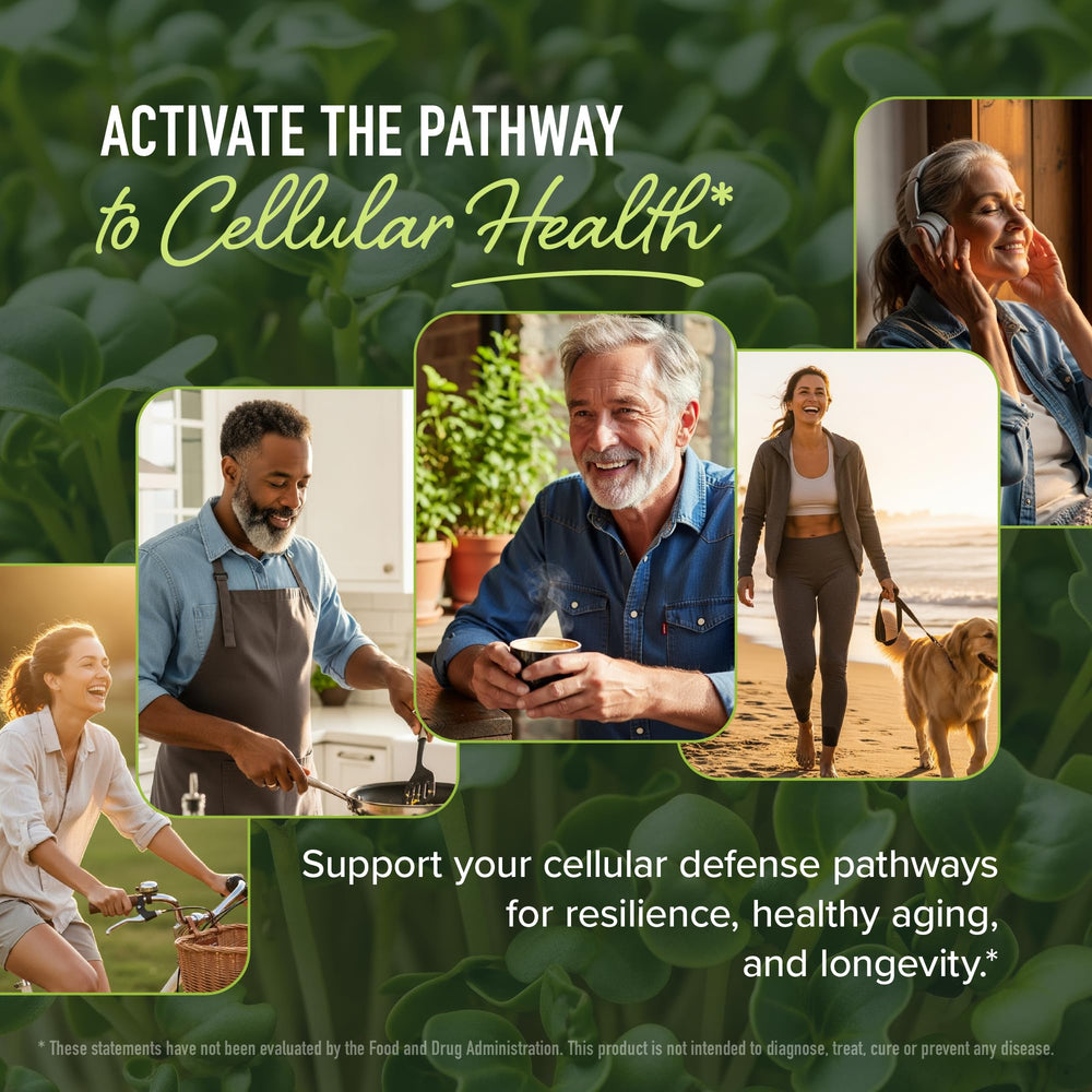 60-count bottle of broccoli sprout sulforaphane microbeadlet capsules