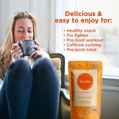 Low-sodium organic chicken bone broth with collagen