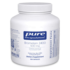 Pure Encapsulations Bromelain 2400 500 mg bottle label