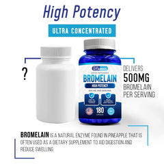 Bromelain capsules for digestion and protein absorption