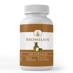 Bottle of Bromelain capsules with Pure Original Ingredients label