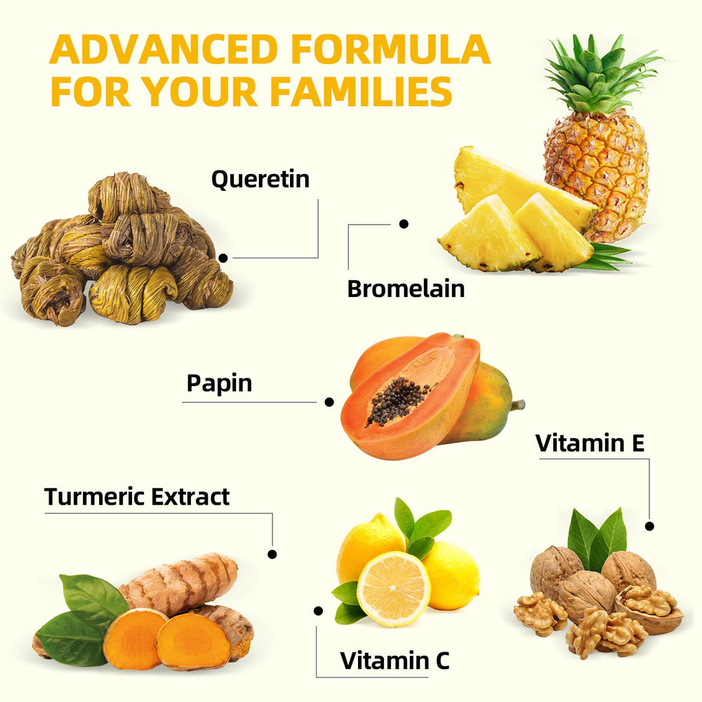 Vegan supplement ingredients including vitamin C and quercetin