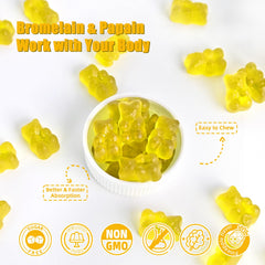 60-count bottle of sugar-free digestive enzyme gummies