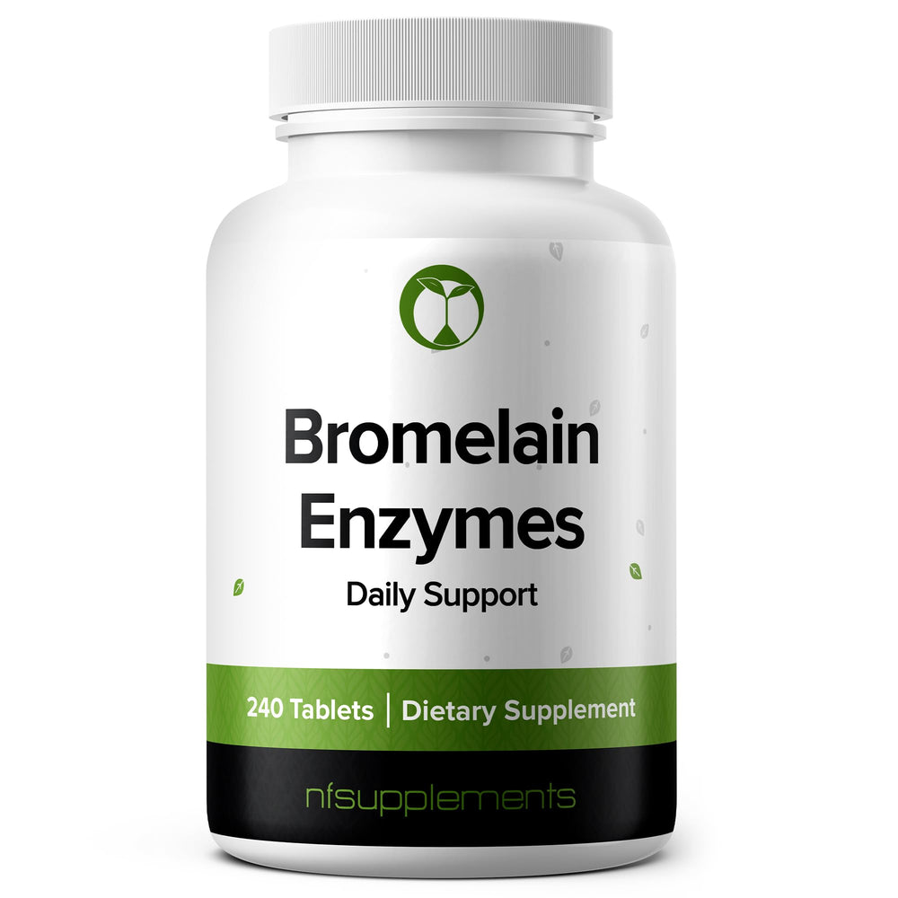 Bottle of Bromelain supplement with 240 tablets