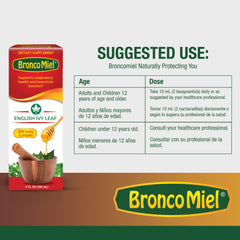 Serving size and dosing information for BRONCOMIEL Syrup