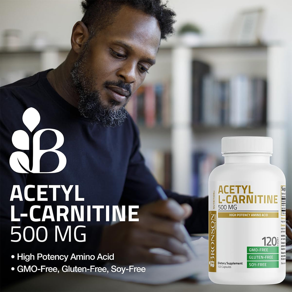 Supplement facts panel for Bronson Acetyl L-Carnitine