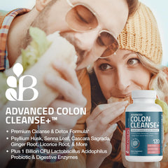 Bronson Advanced Colon Cleanse psyllium husk detail on label indicating dietary fiber.