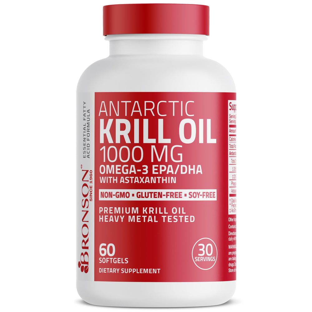 Natural Astaxanthin visual associated with Bronson Krill Oil