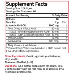 Bottle and packaging of 120 softgels