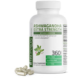 Bronson Ashwagandha Extra Strength bottle with 360 vegetarian capsules - front view