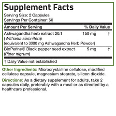 Front and back view of Bronson Ashwagandha packaging