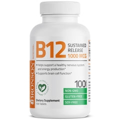 Gluten-free Bronson Vitamin B12 1000 mcg bottle