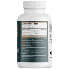 Label showing Calcium 1200mg and Vitamin D3 1000 IU