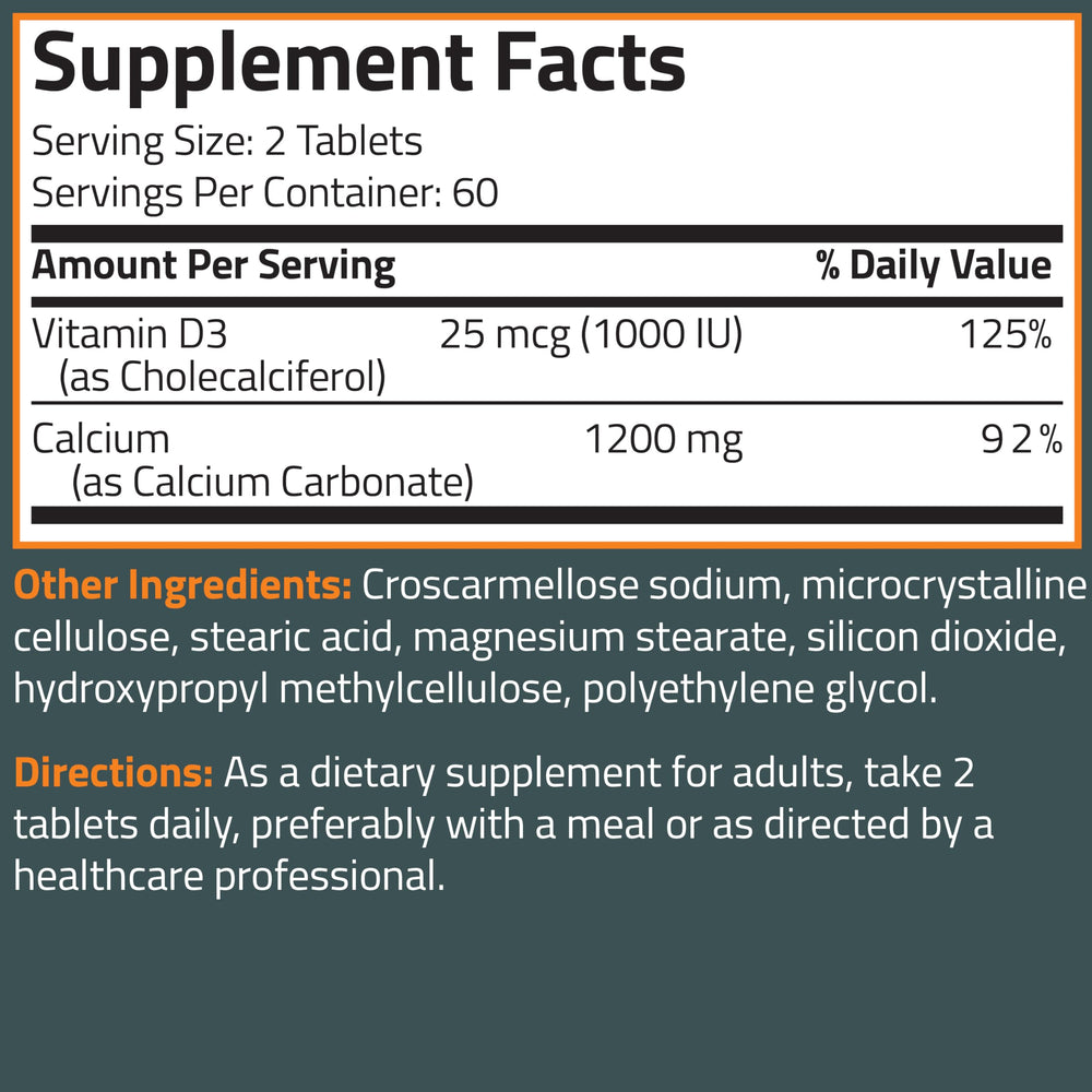 Non-GMO, Gluten-Free Calcium with Vitamin D3 product image