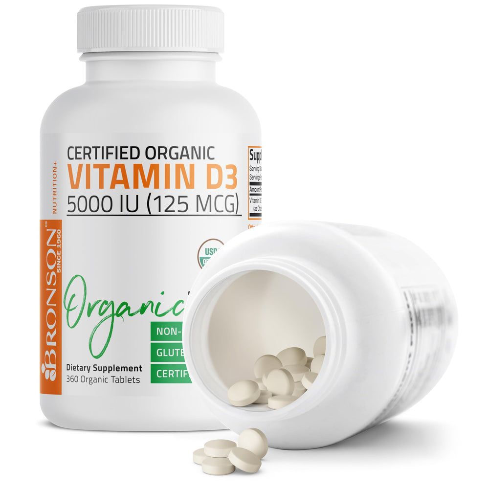 Organic and Non-GMO Vitamin D3 claims graphic