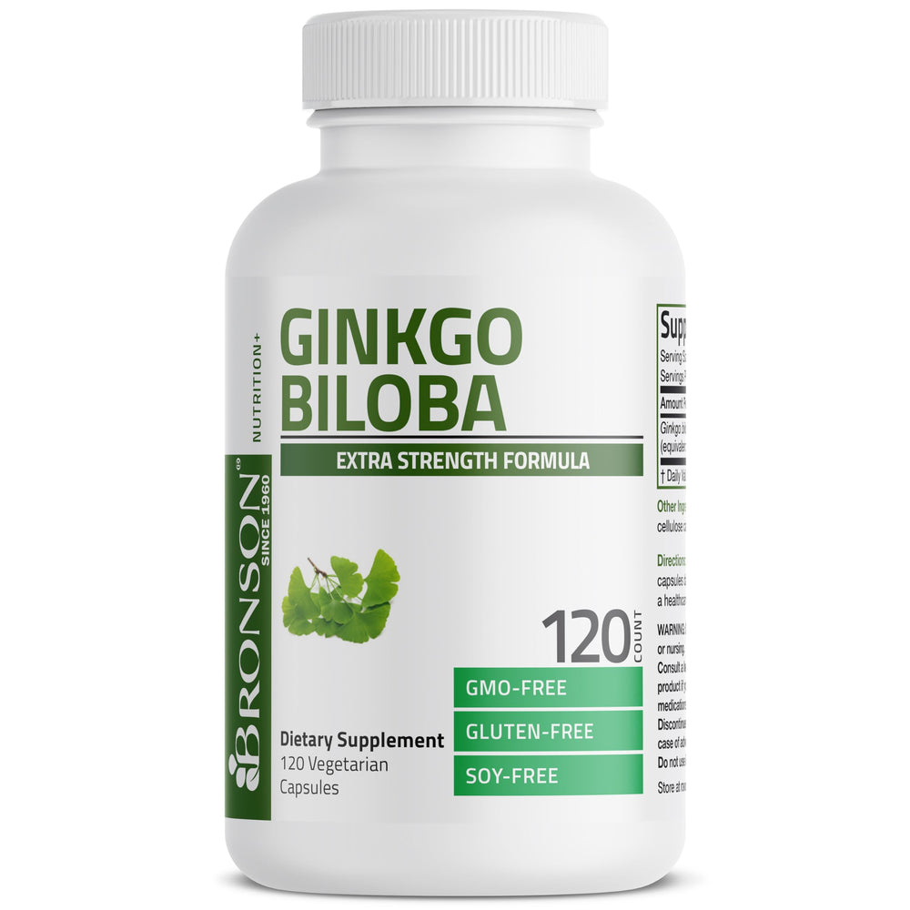 Bronson Ginkgo Biloba label close-up