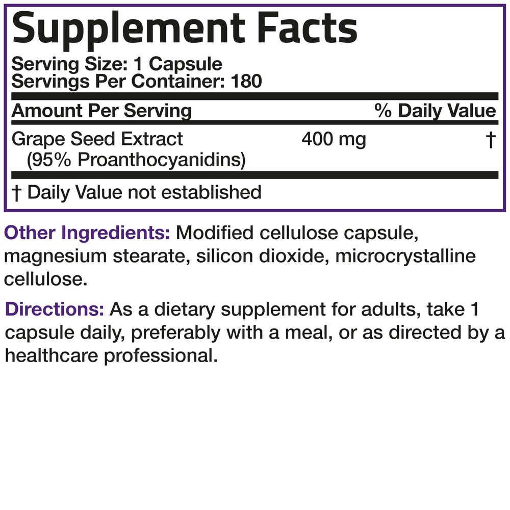 Bronson Grape Seed Extract bottle on white background