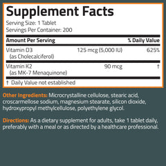 Usage-friendly image showing Bronson K2 D3 MK-7 product illustration