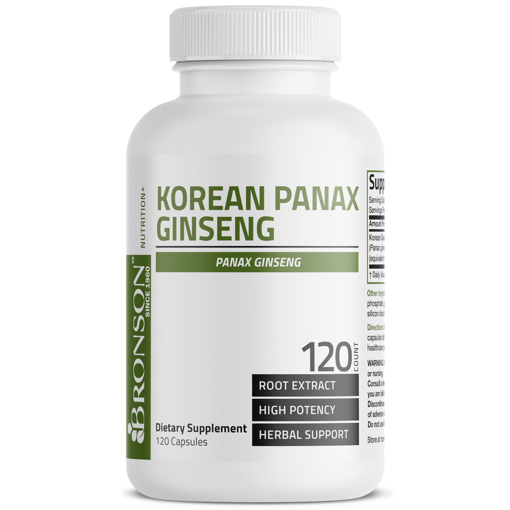 Bronson Korean Panax Ginseng supplement facts panel