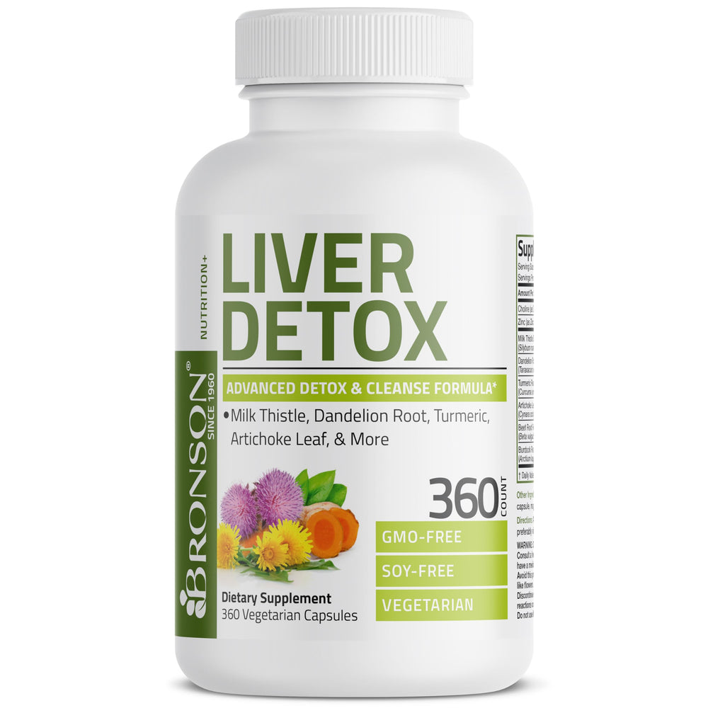 Non-GMO and Soy-Free Bronson Liver Detox packaging