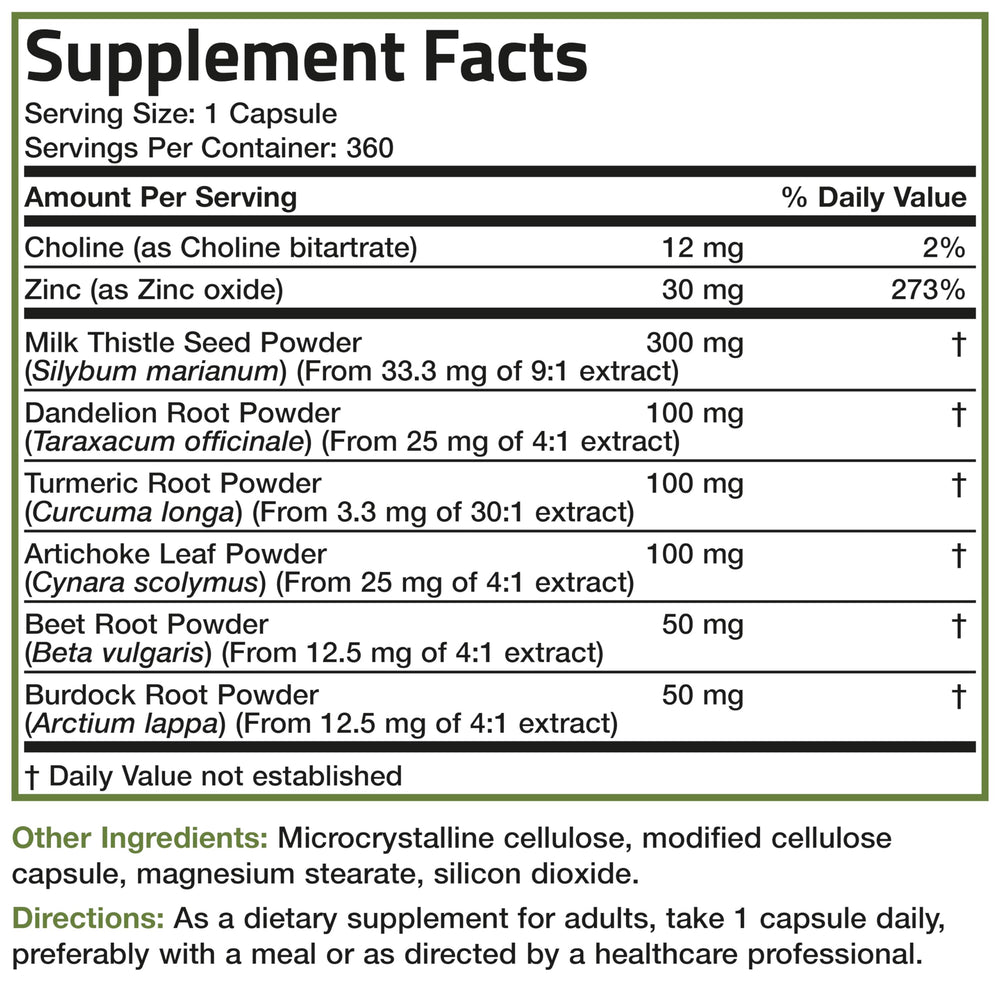 Product shot featuring 360 vegetarian capsules