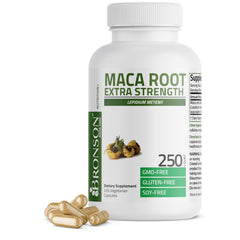 Bronson Maca Root Extra Lepidium Meyenii 250 vegetarian capsules bottle