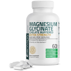 Bronson Magnesium Glycinate 400mg bottle label
