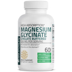 Bronson Magnesium Glycinate 200 mg bottle label