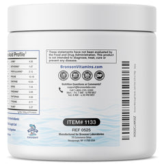 Nutrition facts panel on product label