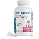 Bronson Melatonin 10mg fast-dissolve cherry chewable tablets bottle label