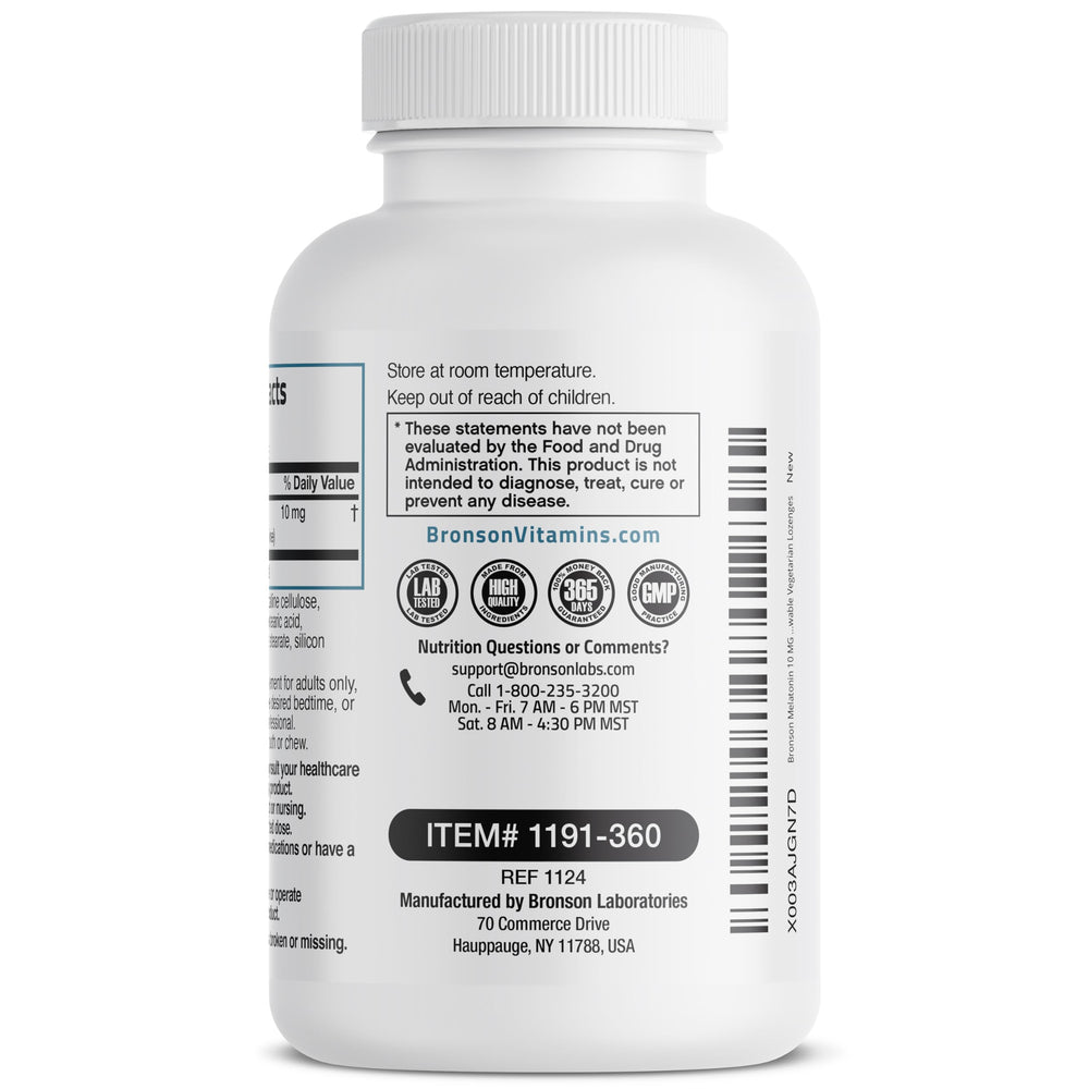 Melatonin tablets with peppermint flavor by Bronson