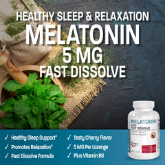 Bronson Melatonin with Vitamin B6 packaging detail