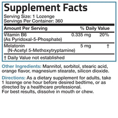 Product packaging emphasizing fast-dissolve orange lozenges