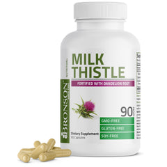 Bronson Milk Thistle bottle close-up for daily wellness routine