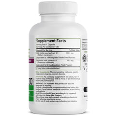 Bronson capsules close-up illustrating herbal liver support