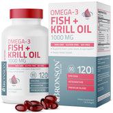 Bronson Omega-3 Fish + Krill Oil 1000mg bottle