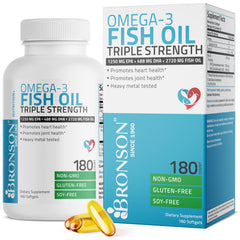 Bronson Omega-3 Fish Oil Triple Strength bottle front view