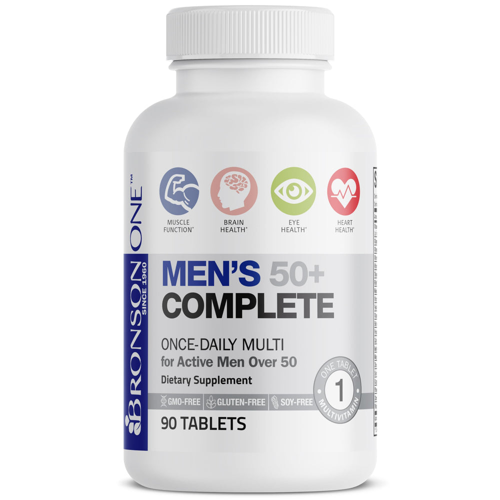 Ingredient list for Bronson ONE Daily Men's 50+ Multivitamin