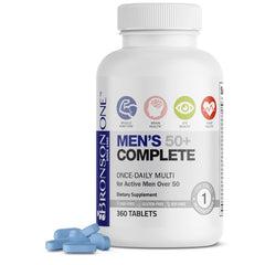 Bronson ONE Daily Mens 50+ complete multivitamin 360 tablets front packaging