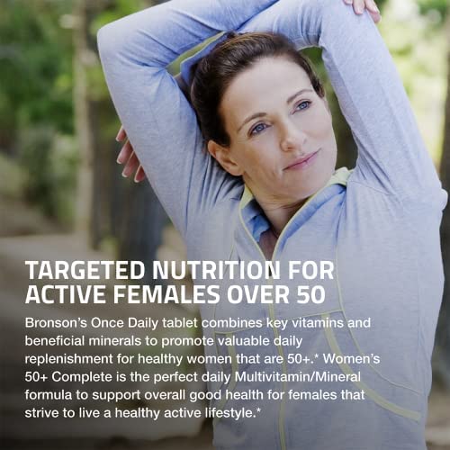 Bronson ONE Daily Women's 50+ 90-tablets nutrition facts panel