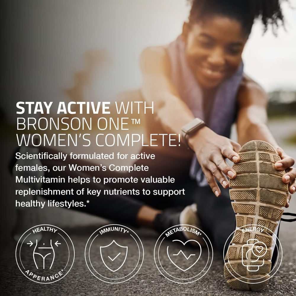 Nutrition facts panel of Bronson ONE Women's Complete Multivitamin