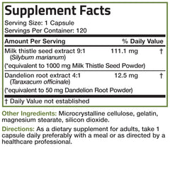 Bronson bottle with serving size and allergen warnings