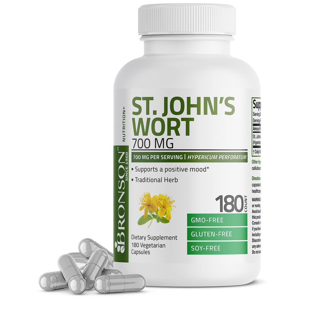 Bronson St. John's Wort 700 mg per serving bottle